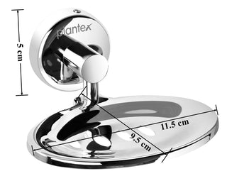 Plantex Maxx Stainless Steel Soap Holder for Bathroom - Soap Dish Stand/Accessories (Chrome)