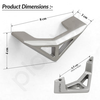 Plantex Knobs for Drawer/Triangle Knobs for Cabinets/Drawer Handle/Pull-Push Knob for Kitchen/Bedroom Cabinet - Pack of 4 (Satin)