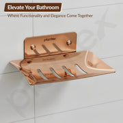 Plantex Stainless Steel Soap Holder for Bathroom/Wall Mounted Soap Holder/Soap Dish/Bathroom Accessories (Rose Gold)