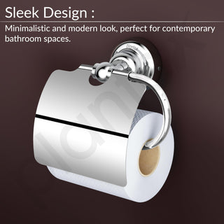 Plantex 304 Grade Stainless Steel Toilet Paper Roll Holder/Tissue Paper Holder/Toilet Paper Holder in Bathroom/Kitchen/Bathroom Accessories Pack of 1, Skyllo (Chrome)