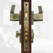 Plantex Main Door Lock/Mortise Lock for Door with 3 Years of Warranty - Robust Door Lock for Home with Brass Lock Body & Cylinder (7120 - Brass Antique)
