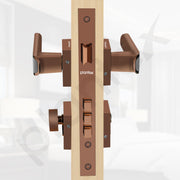 Plantex Premium Door Lock with 3 Years of Warranty by plantex/Main Door Lock for Home/Mortise Locks for Door (7112 - PVD Choco & Satin Black)