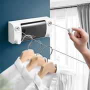 Plantex Retractable Double Row Clothsline/Indoor - Outdoor Clothes Line/Lockable Cloths Line - (White & Black)