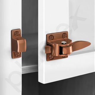 Plantex Cabinet Latch – Heavy-Duty Hatch Case Bolt for Storage Units, Toolboxes, Kitchen Cabinets & Cupboards - Pack of 4 (Rose Gold)