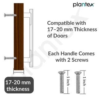 Plantex Cabinet Handle/450mm Handle for Cabinet/Door Pull-Push Handle for Home/Office/Hotel - Pack of 1 (Black)