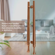 Plantex Main Door Handle/Stainless Steel & Aluminium Door Handle/450mm Pull-Push Handle for Home/Office/Hotel - Pack of 1 (DTMD-413, Rose Gold)