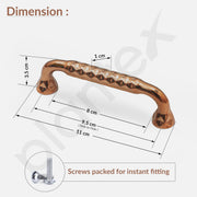 Plantex Cabinet Handle/Kitchen Cabinet Door Handle/Wardrobe/96 mm Cupboard Handle/Door Pull-Push Handle for Home/Office - Pack of 2 (Rose Gold)