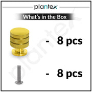 Plantex Knobs for Drawer/Drawer Knobs/Cabinet Knobs/Drawer knobs Handle/Pull-Push Knobs for Home/Office Drawers - Pack of 8 (Gold)