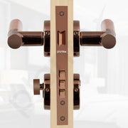 Plantex Premium Door Lock with 3 Years of Warranty - Main Door Lock Set (PVD Rose Gold & Wood Finish)