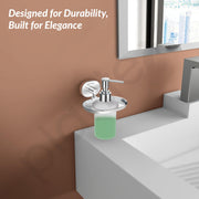 Plantex J4 Stainless Steel Liquid Soap Dispenser/Shampoo Dispenser for Wash Basin/Hand Wash Dispenser Wall Mounted/Bathroom Accessories (Chrome Finish) Onix