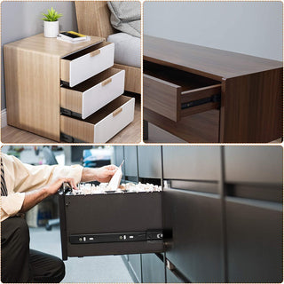 Plantex Drawer Channel/Regular Smooth Close Ball Bearing Slider Drawer Channel for Home, Kitchen & Wardrobe/Telescopic Channel for Drawer/for Wooden & Metals Drawers (16-Inch,Black) Pair