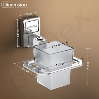 Plantex 304 Grade Stainless Steel Tooth Brush Holder/ABS Tumbler Stand/Bathroom Accessories - Darcy (Chrome)