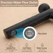 Plantex Brass Wash Basin Mixer Tap/Thermostatic Hot & Cold Basin Mixer Faucet/Deck Mount Pillar Spout for Bathroom Sink - Pack of 1 (APS-4602, Black Matt)