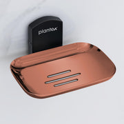Plantex 304 Grade Stainless Steel soap Dish for Bathroom/Soap Stand for Bathroom/Soap Dish/Bathroom Accessories - Parv (Rose Gold & Black)