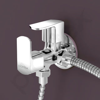 Plantex Angle Valve for Bathroom/2 Way Angle Valve with Teflon Tap/Two Way Angle Cocke(CRM-1286-Chrome)