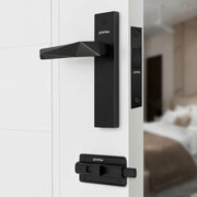 Plantex Heavy Duty Door Lock Ã¢â‚¬â€œ Bathroom Door Lock/Mortise 8inch Keyless Plate Handle Set for Home/Bathroom/Store Room/Balcony/Office with Baby Latch (8129- Z-Black)