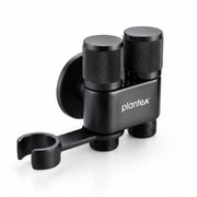 Plantex 2 Way Angle Cock/Stainless Steel Double Outlet Water Valve/Bathroom & Kitchen Tap Connector/Water Faucet - Pack of 1 (Black, APS-N-8)