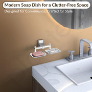 Plantex Stainless Steel 304 Grade Darcy Soap Holder for Bathroom/Soap Dish/Bathroom Soap Stand/Bathroom Accessories(Chrome) - Pack of 1