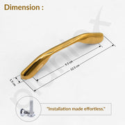 Plantex Cabinet Handle/96mm Handle for Drawer/Wardrobe/Kitchen Handle/Pull-Push Handle for Home/Office - Pack of 2 (Gold)