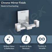 Plantex 304 Grade Stainless Steel Robe Hook/Cloth/Towel Hanger for Wall/Robe Hooks for Bathroom/Hook/Bathroom Accessories - Chrome (Senso)