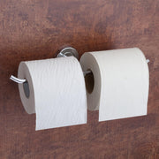 Plantex Stainless Steel Double Toilet Paper Roll Holder/Tissue Holder in Bathroom/Kitchen/Bathroom Accessories - Wall Mount (Chrome)