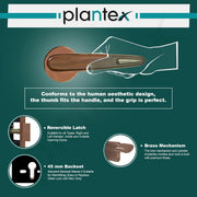Plantex Premium Door Lock with 3 Years of Warranty by plantex/Main Door Locks for Home/Mortise Lock Set for Door (PVD Rose Gold & Wood Finish)