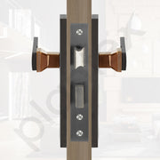 Plantex Heavy-Duty Door Lock Set - Main Door Locks Handle Set/ 6-Lever Mechanism with 3 Years of Warranty/Mortise Locks with 3 Keys, Brass Lock Body & Cylinder(8116 - Satin Black & PVD Choco)