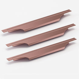 Plantex Profile Handle for Kitchen Cabinet/22 Inch Aluminium Drawer Profile Handle/Wardrobe Pull Handle for Home/Office/Hotel - Pack of 3 (Rose Gold)