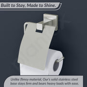 Plantex Stainless Steel Toilet Paper Holder/Roll Holder for Bathroom/Tissue Paper Holder/Bathroom Accessories - Pack of 1, Aqua (Satin)
