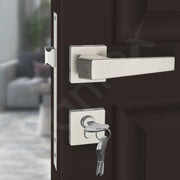 Plantex Main Door Lock/Mortise Lock for Door with 3 Years of Warranty - Robust Door Lock for Home with Brass Lock Body & Cylinder(PT-004- Satin)