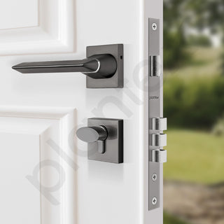 Plantex Main Door Lock/Mortise Lock for Door with 3 Years of Warranty - Robust Door Lock for Home with Brass Lock Body & Cylinder (Satin Black & Matt Finish)