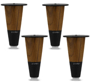 Plantex Heavy Duty Stainless Steel 4 inch Sofa Leg/Bed Furniture Leg Pair for Home/Furniture Sofa Legs for Table/Sofa Support Legs/Sofa Furniture Leg (Black) Set of 4 Pcs