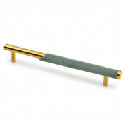 Plantex Stainless Steel & Aluminium Cabinet Handle/160mm Wardrobe Door Handle/Cupboard Pull-Push Handles for Home/Office - Pack of 1 (Green & Gold)