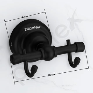 Plantex 304 Grade Stainless Steel Robe Hook/Cloth-Towel Hanger/Napkin Hanger/Bathroom Accessories - Skyllo (Black)