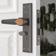 Plantex Heavy-Duty Door Lock Set/Main Door Lock Handle Set/6-Lever Lock Mechanism Mortise Lock with 3 Keys/Brass Lock Body & Cylinder (PTP-07, Satin Black & Rose Gold)