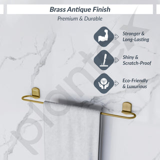 Plantex 304 Grade Stainless Steel 24 inch Towel Rod/Towel Bar/Towel Hanger for Bathroom/Bathroom Accessories - Parv (Brass Antique)