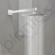 Plantex 18-Inch Shower Arm for Overhead Shower/Stainless Steel Shower Pipe/Wall Mount Bathroom Fitting with ½-Inch Thread - Pack of 1 (Chrome)