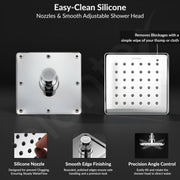 Plantex Stainless Steel Shower Head 100 mm with Water Saving Nozzle/Shower for Bathroom/Rain Shower Head for Bathroom without Arm- (Elegance-Chrome)
