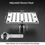 Plantex Stainless Steel Shower Head 100 mm with Water Saving Nozzle/Shower for Bathroom/Rain Shower Head for Bathroom without Arm- (Sandwich Shower-Chrome)