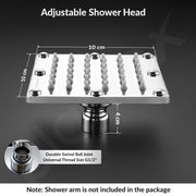 Plantex Stainless Steel Shower Head 100 mm with Water Saving Nozzle/Shower for Bathroom/Rain Shower Head for Bathroom without Arm- (Sandwich Shower-Chrome)
