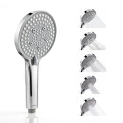 Plantex Hand Shower for Bathroom/5 Mode Multifunctional Shower/5-Inch ABS Plastic Silicone Handheld Shower Head/Easy Mode Switching – (Chrome, APS-8607)