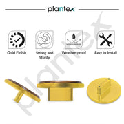 Plantex Knobs for Drawer/Round Drawer Knobs/Knobs for Cabinets/Pull-Push Knobs for Kitchen/Bedroom Drawer - Pack of 3 (Big, Gold & Wood)