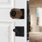 Plantex Heavy Duty Door Lock/Stainless Steel and Wooden Main Door Mortise Lock Handle/Handle Set for Home/Office/Door Accessories (Black, Wooden)