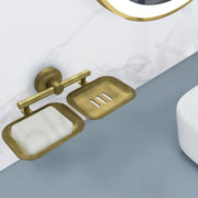 Plantex Galaxy 304 Grade Stainless Steel Rectangular Double Soap Holder for Bathroom/Soap Stand/Soap Holder/Soap Storage/Bathroom Accessories – (Brass Antique)