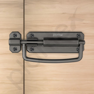 Plantex Door Stopper/5 Inch Baby Latch Kadi/Door Latch for Bathroom/Door Lock for Home/Office Doors - Pack of 3 (Satin Black)