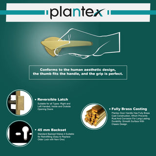 Plantex Door Lock-Fully Brass Main Door Lock with 4 Keys/Mortise Door Lock for Home/Office/Hotel (Sumer-3060, Brass Antique)
