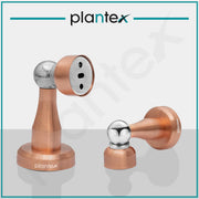 Plantex Stainless Steel 360 Degree 4 inch Door Magnet Stopper for Home/Office/Hotel Wall and Floor Mounted Soft-Catcher to Hold Wooden/Glass/PVC Door (Rose Gold Finish)