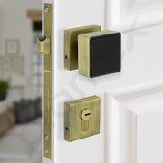 Plantex Heavy Duty Door Lock/Main Door Mortise Lock Handle/Handle Set for Home/Office/Door Accessories - (PT-011, Brass Antique & Black)