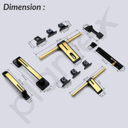 Plantex Stainless Steel Door Kit for Single Door/Door Accessories (10-inch Al-Drop,8-inch Latch,2 Handles,7-inch Tower Bolt and 4-inch Door Stopper-(Black & Gold)