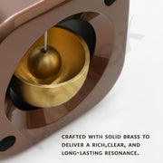 Plantex Square Dopamine Door Bell for Home/Door Chime with Brass Bell/Temple & Meditation Bell for Positive Energy & Home DÃƒÂ©cor - Pack of 1 (DTK-292 - Rose Gold)